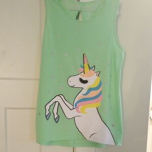 Wonder Nation Mint Green Unicorn Tank Top